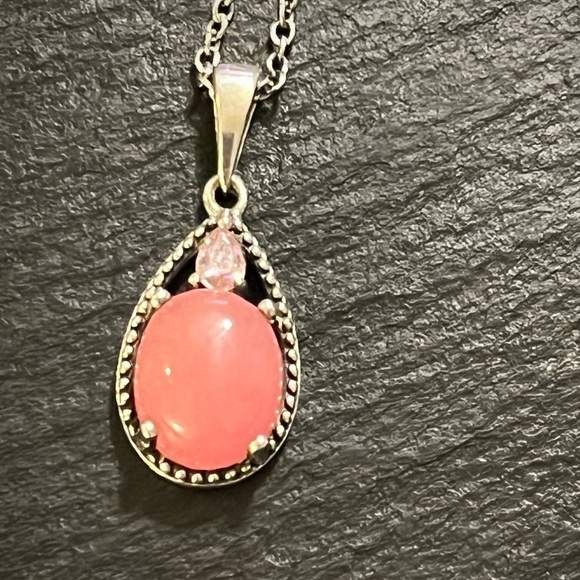 Pink Fluorite and Rose Quartz 20” Necklace - Picture 4 of 10